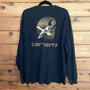 Carhartt Men's 106629 Loose Fit Long-Sleeve Pocket Duck Graphic Large